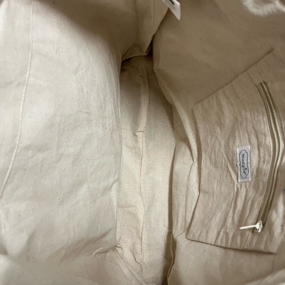 Mud Pie Handloom Tassel Tote, Cream - Picture 6 of 12